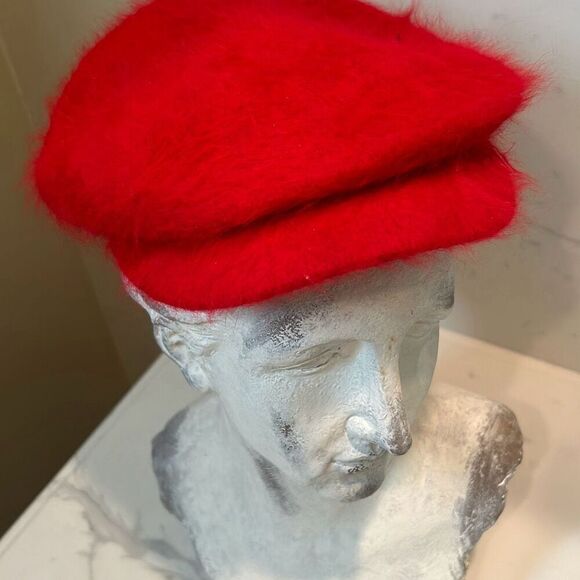 Red Fuzzy Red Wool Hat - Picture 1 of 5